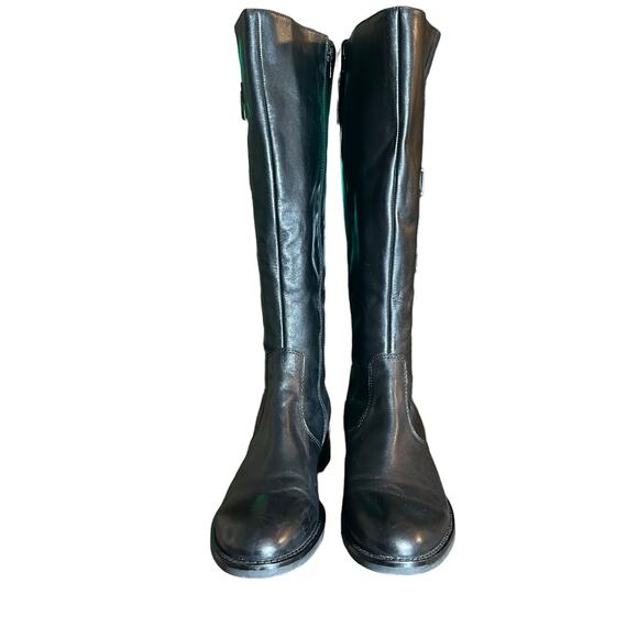 Ecco Hobart Buckle Tall knee Riding boot black leather size EU42 US 11 / 11 1/2 - Picture 3 of 13